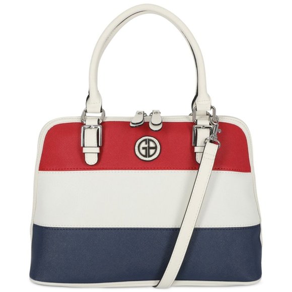 Giani Bernini Handbags - Giani Bernini Rugby Saffiano Dome Medium Satchel Purse Crossbody NEW